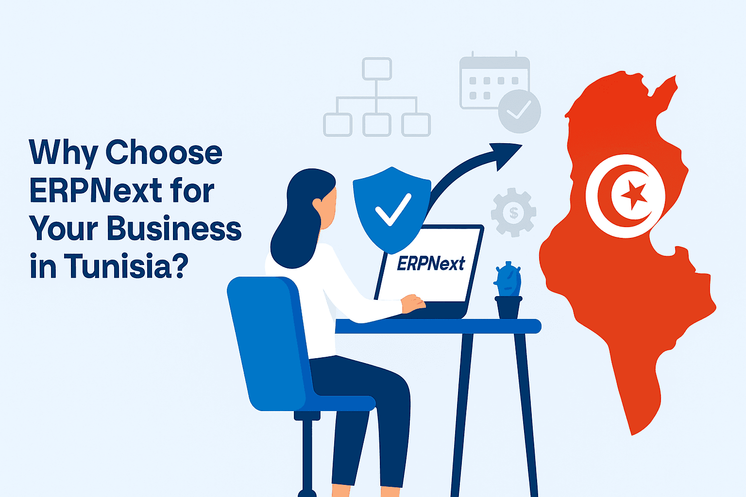 صاحب شركة صغيرة يستخدم جهازًا لوحيًا لإدارة برنامج ERPNext.